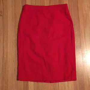 J Crew Factory Red Pencil Skirt